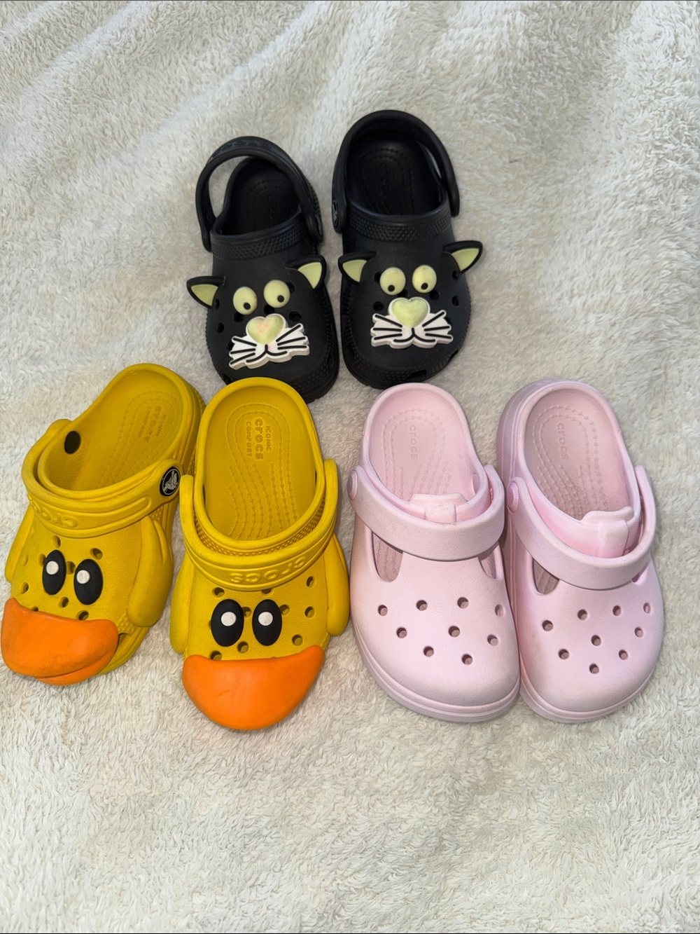 Toddler size 8 play crocs bundle